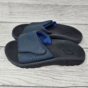 Kids Navy Blue Slide Sandals